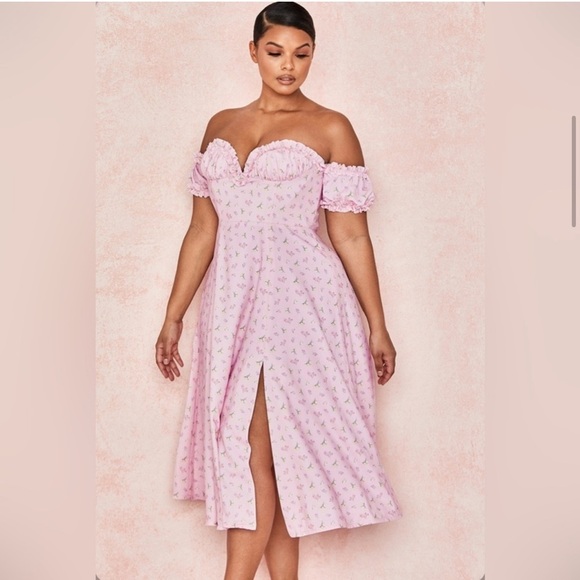 House of CB Lauren Floral Off-Shoulder Dress - Picture 7 of 9